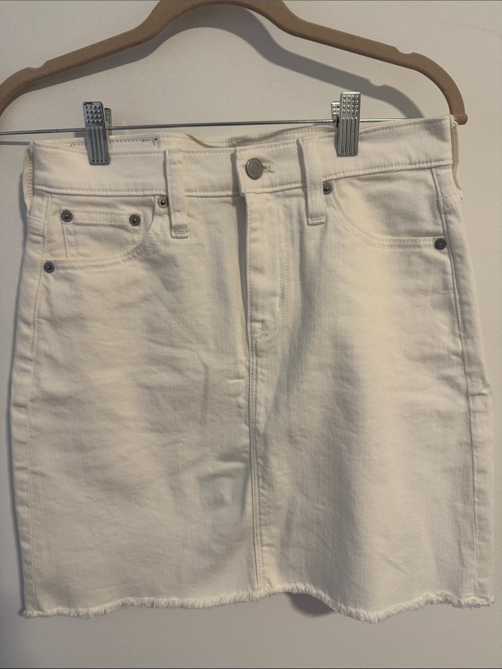 J. Crew White Women’s Denim Skirt -